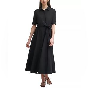 Calvin Klein - Belted Midi Shirt Dress NWT